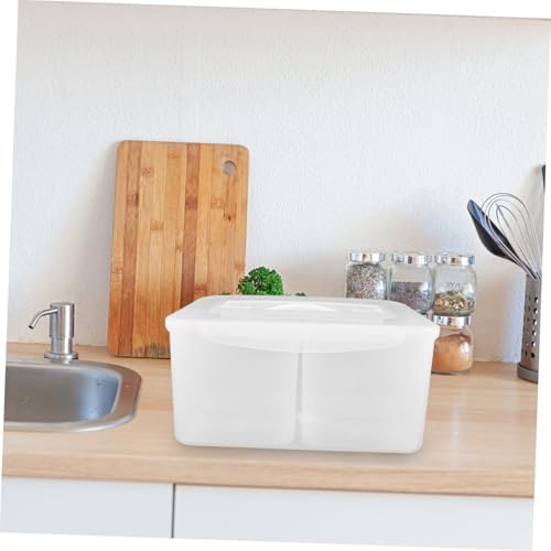 Hemobllo 8l Divided Plastic Storage Box with Lid, Portable Handle