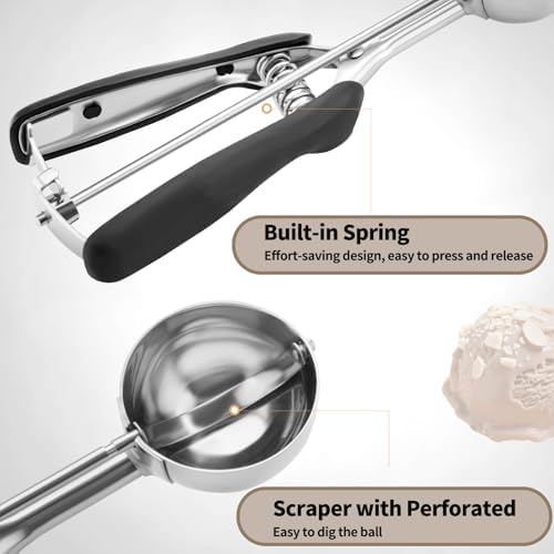 Large Cookie Scoop 3 Tablespoon, Size #20 Dough Scoops for Baking