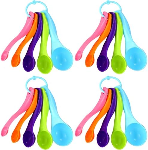 Frienda 20 Pcs Colorful Plastic Measuring Spoons
