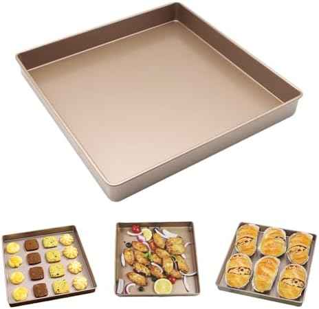 11 Inch Square Cake Pan, Deep Baking Pan Nonstick Cookie Sheet Brownie
