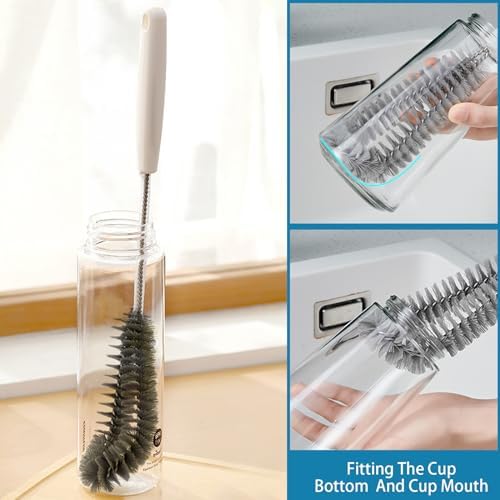 16 inches Long Handle Black Bottle Cleaning Brushes - Perfect for Baby