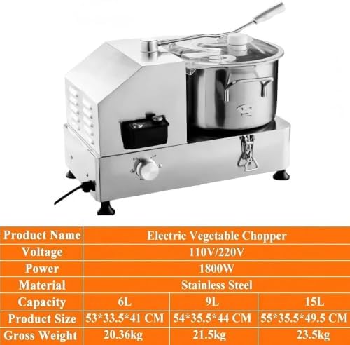 Commercial Food Processor, 9L Stainless Steel
