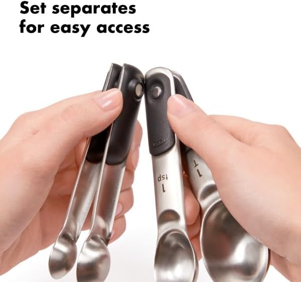 OXO Good Grips 4 Piece Stainless Steel Measuring Spoons with Magnetic
