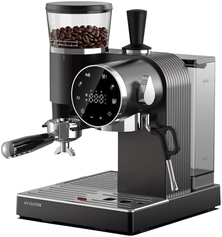 20 Bar Espresso Machine with 6-Level Grinder, 50oz Tank