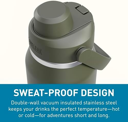 CamelBak Thrive Chug Stainless Steel Water Bottle 32oz, Moss