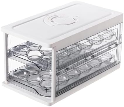 Egg Holder for Fridge 2 Layer 36 Egg Tray Drawer Type Storage Bin for