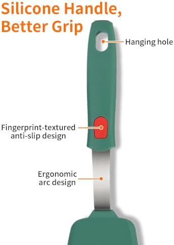Brigii Silicone Spatula Turner Set, 3-Piece
