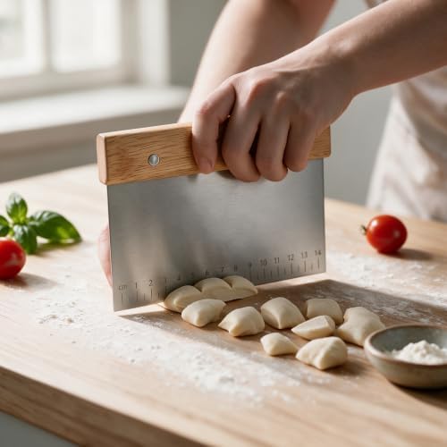 2 Pcs Metal Bench Scraper Food Scraper Dough Scraper Dough Cutter with