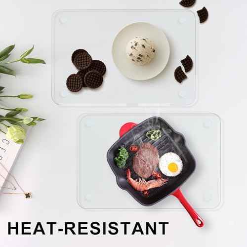 Tempered Glass Cutting Board, 12x8" Cutting Board for Kitchen