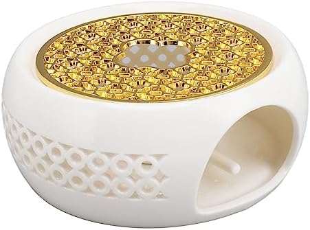 Gavigain Porcelain Teapot Heater, Hollow Frame Round Teapot Warmer