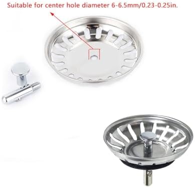 4 Set Kitchen Sink Strainer Central Pin Replacement M8 5/16'' Drain