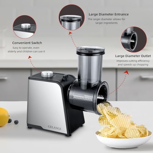 5-in-1 300W Electric Cheese Grater and Vegetable Slicer