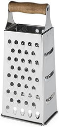 Twine Acacia Wood Handled Cheese Grater, Stainless Steel Grater