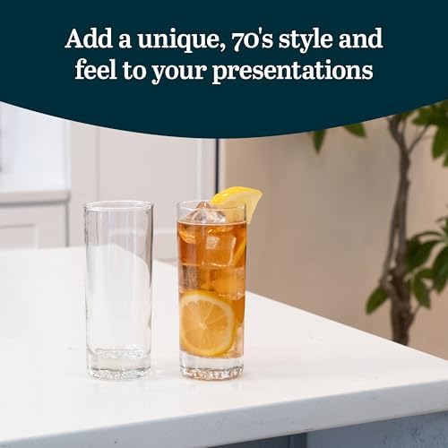 Libbey Aspen Highball Drinking Glasses Set of 4, 10.5 Oz, Clear