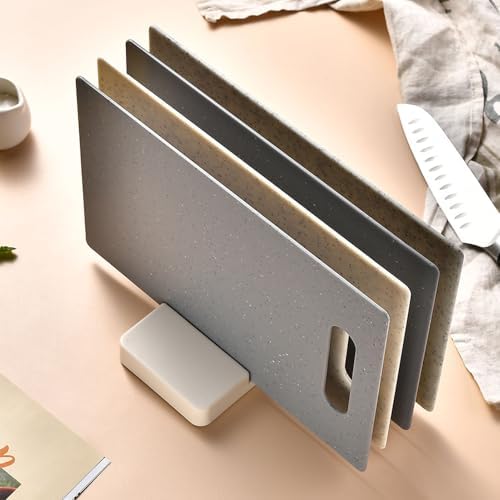 4PCS Chopping Board Set, Plastic Flexible Cutting Boards with Anti