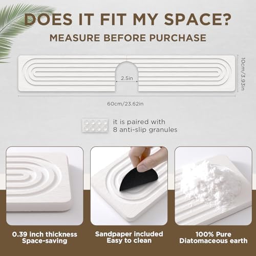 Faucet Mat for Kitchen Sink, Diatomite Stone Drying Sink Protectors