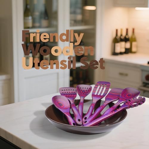 8 PCS Pakkwood Kitchen Utensil Set | Kitchen Cooking Utensil Set with