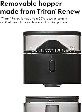 OXO Brew Compact Conical Burr Coffee Grinder, 50g Capacity