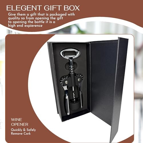 The Wine Chic Heavy Duty Winged Wine Opener, Durable Corkscrew Wine