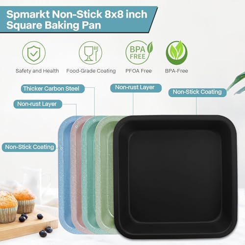 2-Pack 24-Cup Nonstick Ceramic-Coated Mini Muffin Pan|2-Pack 8In Black