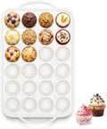 Vinino Mini Muffin Pan with Metal Reinforced Frame-1Pack, Silicone