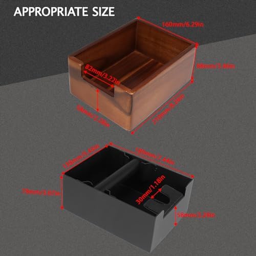 DIBTSA Espresso Knock Box with Tamping Station,Coffee Grounds Pucks