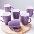 Coffee Mugs Set of 6, 12oz Purple Ceramic Coffee Mugs Cups with Handle