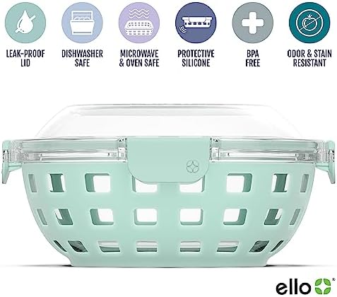 Ello DuraGlass Food Storage Glass Lunch Bowl - Meal Prep Container