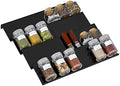 Sezanrpt Adjustable Acrylic Spice Drawer Organizer Rack, Spice Drawer