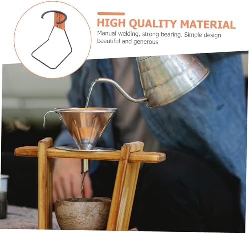Black Iron Pour-over Coffee Dripper Stand with Adjustable Height