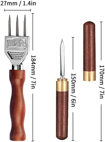 Ice Pick Set of 2 Three Pronged lce Pick, Stainless Steel Ice Pick