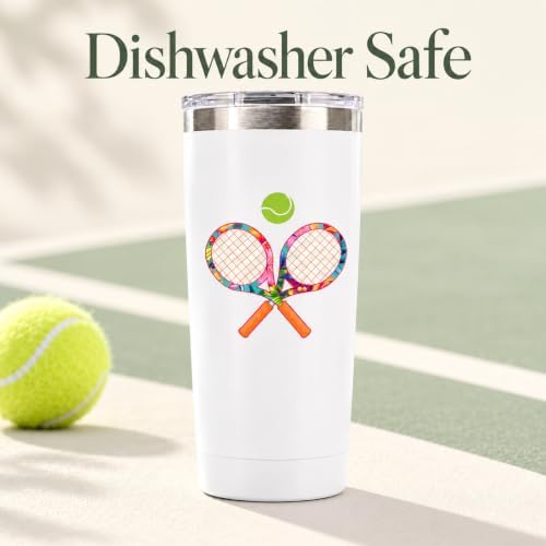 Tennis Gifts for Women - Insulated 20 oz Wine, Coffee Drink Tumbler