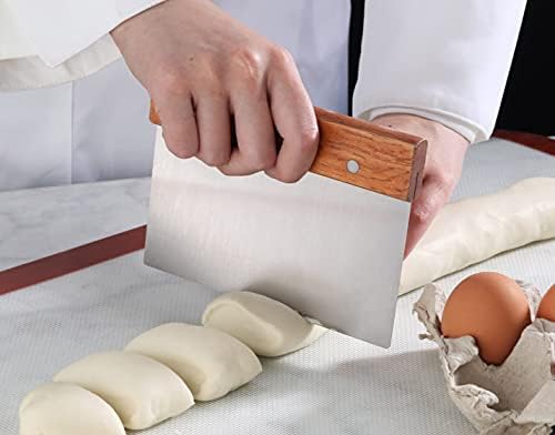 New Star Foodservice Bakery-Grade Stainless Steel Dough Scraper with