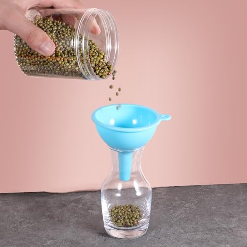 4 Pack Kitchen Silicone Funnel, 4 Colors Kitchen Funnel Set Wide Mouth