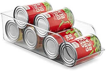 Set of 6 Clear Plastic Refrigerator Organizer Bins