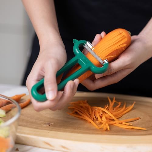 Linoroso 3-Piece Vegetable Peeler Set - Straight, Serrated & Julienne