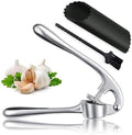OCHI Stainless Steel Garlic Press Set (Silver)