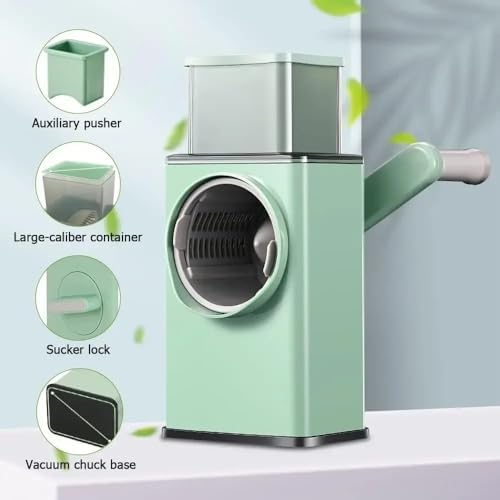 KeKee 3-in-1 Vegetable Slicer, Chopper and Spiralizer, Green