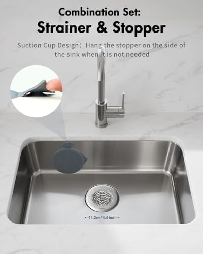 Kitchen Sink Drain Strainer Stopper,Patented Reversible Chain Mesh