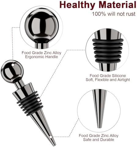Wine Stoppers for Wine Bottles 3Pcs Vacuum Wine Bottle Stopper with
