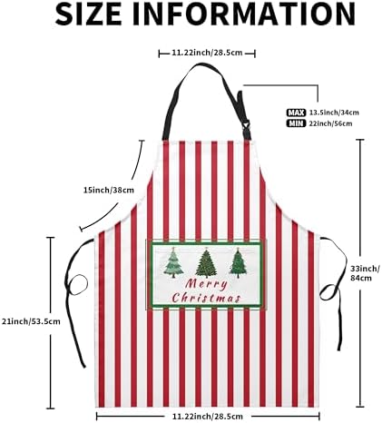 Xmas Aprons for Adults Xmas Tree Cooking Apron with Adjustable Neck