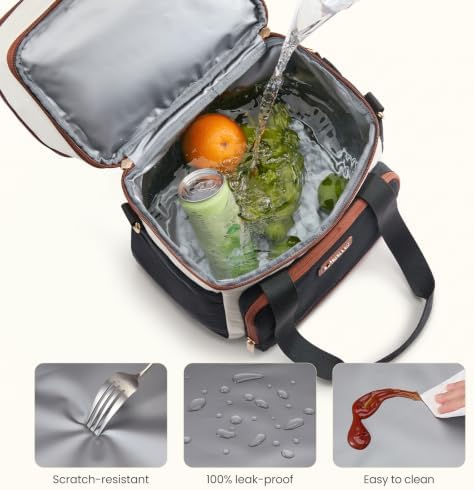 LOVEVOOK Insulated Lunch Box for Women,Large Adult Lunch Cooler Bag