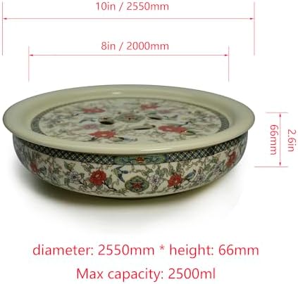 Liang Baobao Porcelain Tea Tray 10 inch, Double-Layer Tray Storage