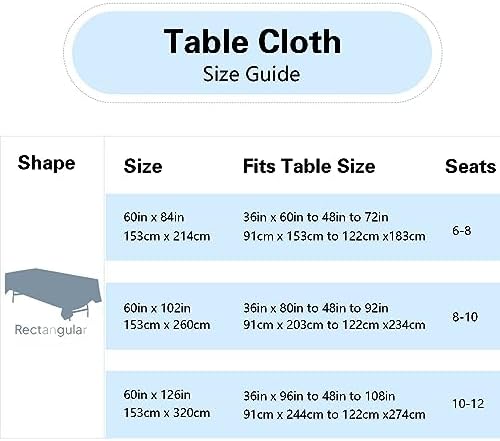 FINDYOU 10 Pack White Table Cloth Rectangle Table 60 x 102 Inch