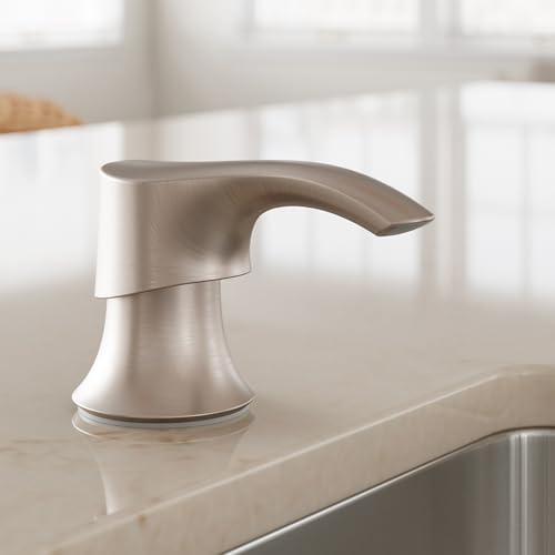 Pfister SoloTilt Kitchen Sink Soap Dispenser, Stainless Steel, 16 oz