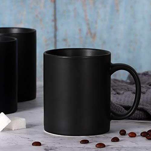 harebe 11 OZ Classic Coffee Mugs Set of 4, Family Ceramic Cup for