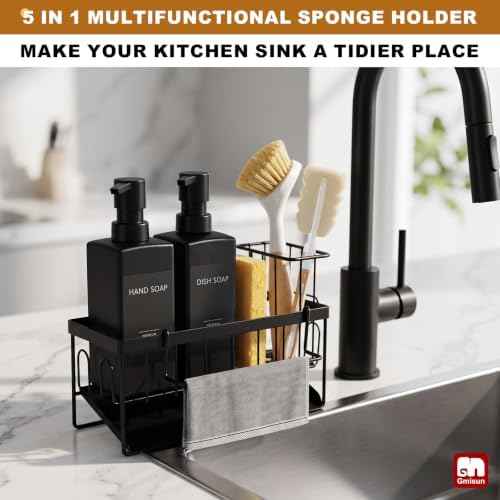 GMISUN Dish Soap Dispensers, 12 fl oz, Matte Black