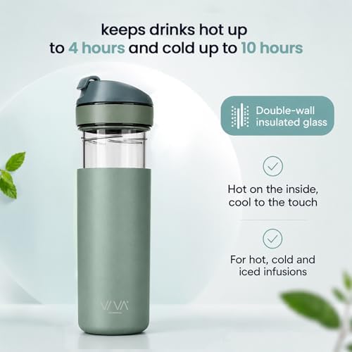 VIVA Recharge Tea Tumbler with Infuser, 16 oz
