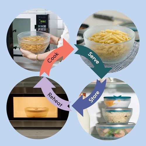 Anyday 8 Cup Glass Microwave Pasta Cooker