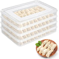 4PCS Dumpling Storage Containers with Lids, Transparent